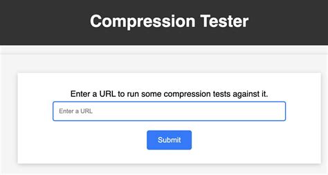 gzip compression tester